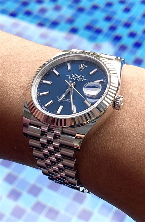 rolex silber blau|rolex gold bezel.